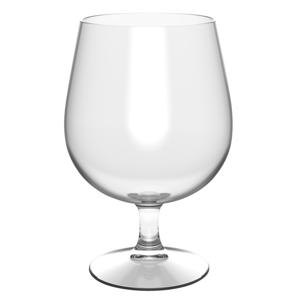 Santex Bierglas - sier bierglas op voet - transparant - 520 ml - onbreekbaar kunststof