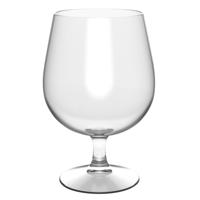 Santex Bierglas - sier bierglas op voet - transparant - 520 ml - onbreekbaar kunststof Santex Bierglas - sier bierglas op voet - transparant - 520 ml - onbreekbaar kunststof