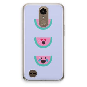 Smiley watermeloen: LG K10 (2017) Transparant Hoesje