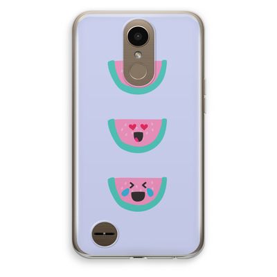Smiley watermeloen: LG K10 (2017) Transparant Hoesje