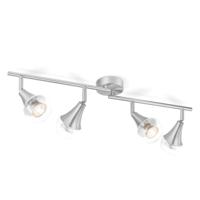Opbouwspot Vaya 4 - incl. dimbare LED lamp - staal
