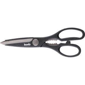 Kwb Huishoudschaar - 1x - 21,5 cm - RVS - linkshandig en rechtshandig - hobbyscharen / textielschaar