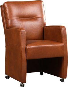 Cognac leren landelijke eetkamerfauteuil Sharp - Granada leer Savannah (cognac leer)