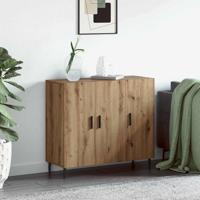 Dressoir met opslag met de deur Bruin 90 x 34 x 80 cm Bewerkt hout