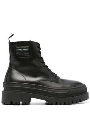 Tommy Jeans bottines Foxing à lacets - Noir