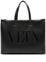 Valentino Garavani sac cabas en cuir à logo imprimé - Noir - thumbnail