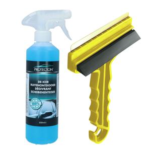 Ijskrabber met antivries spray voor auto - 500 ml - incl. trekker - ruitenontdooier