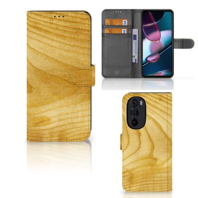 Motorola Edge 30 Pro | Book Style Case | Licht Hout
