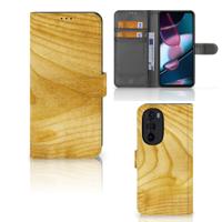 Motorola Edge 30 Pro | Book Style Case | Licht Hout