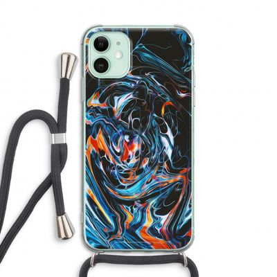 Black Unicorn: iPhone 11 Transparant Hoesje met koord