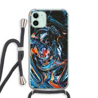 Black Unicorn: iPhone 11 Transparant Hoesje met koord