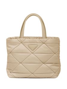 Prada sac à main à plaque logo - Tons neutres