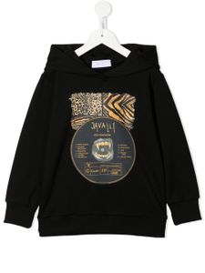 Roberto Cavalli Junior hoodie imprimé à manches longues - Noir