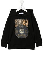 Roberto Cavalli Junior hoodie imprimé à manches longues - Noir