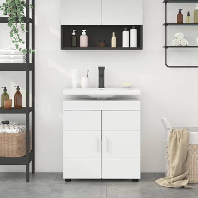 Badkamer wastafelkast Wit 60 x 34 x 63 cm Bewerkt hout