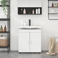 Badkamer wastafelkast Wit 60 x 34 x 63 cm Bewerkt hout