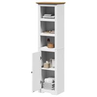 Badkamerkast BODO 44x30x160 cm wit en bruin