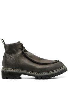 Guidi bottines en cuir à lacets - Vert