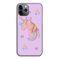 Roze eenhoorn: iPhone 11 Pro Transparant Hoesje