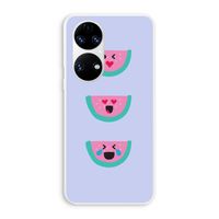 Smiley watermeloen: Huawei P50 Transparant Hoesje