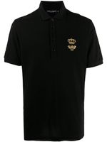 Dolce & Gabbana polo à logo brodé - Noir