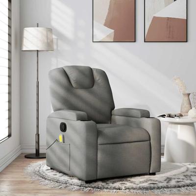 Massagestoel in donkergrijze stof