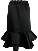 Comme Des Garçons jupe mi-longue à volants - Noir Comme Des Garçons jupe mi-longue à volants - Noir