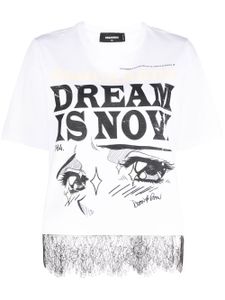 DSQUARED2 t-shirt à slogan imprimé - Blanc