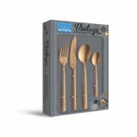 Amefa manille vintage bestekset 16-delig goud