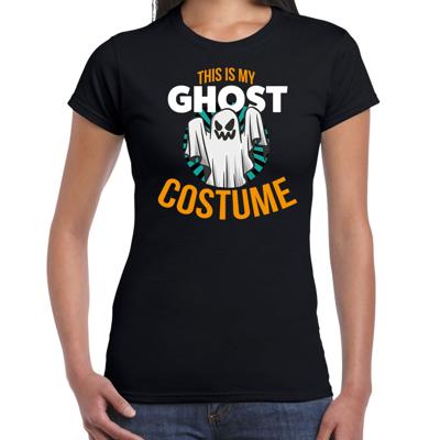 Ghost costume - Halloween verkleed t-shirt - zwart - voor dames - kostuum Ghost costume - Halloween verkleed t-shirt - zwart - voor dames - kostuum