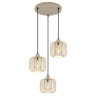Globo 3-lichts hanglampAlfred rond zand bruin - 15758-3H