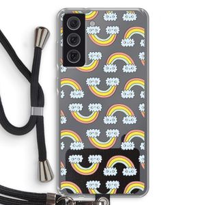 Regenboog: Samsung Galaxy S21 FE Transparant Hoesje met koord