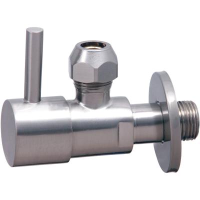 Hoekstopkraan Xellanz Minimal | 3/8"x3/8" of knel 10 mm | Geborsteld staal PVD