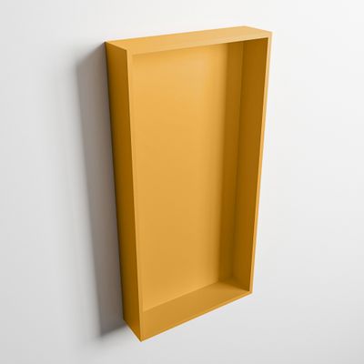 MONDIAZ EASY Nis 59,5x29,5cm in solid surface kleur Ocher | Ocher. 1 vak geschikt voor in- of opbouw