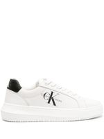 Calvin Klein baskets en cuir à logo imprimé - Blanc - thumbnail