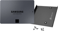 Samsung 870 QVO 1TB + Corsair SSD Mounting Bracket - thumbnail