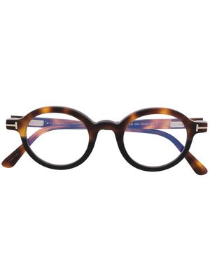 TOM FORD Eyewear lunettes de vue à monture ronde - Marron