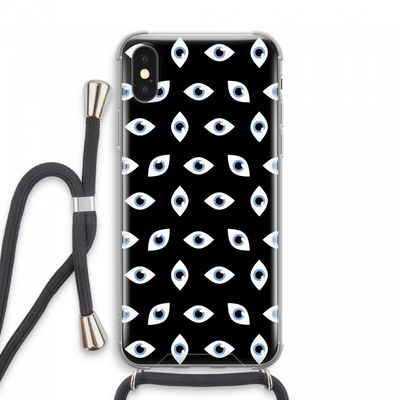 Eyes pattern: iPhone XS Max Transparant Hoesje met koord