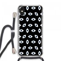 Eyes pattern: iPhone XS Max Transparant Hoesje met koord