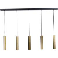Masterlight Eetkamer hanglampRun 5 antiek koperen pendels - 2381-05-10-130-5