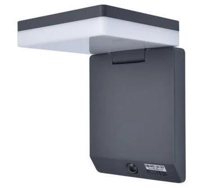 Buitenlamp batterij Solar zwart &apos;Moze&apos; sensor 14 cm Lutec