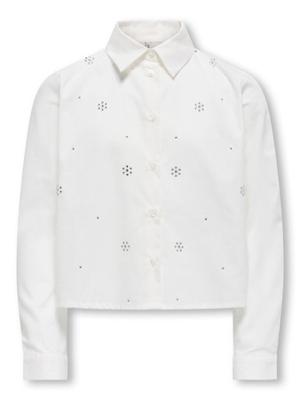 Kids ONLY winter t-shirt meisjes - wit - KogClara - oversize fit