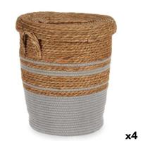 Mand Gift Decor YY21620J03S1 YY21620J03S1 Bruin Grijs Zeealgen (4 Stuks)