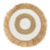 De Seagrass Raffia Placemat - Naturel Wit - thumbnail