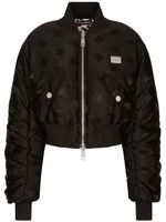 Dolce & Gabbana veste bomber zippée à logo DG - Noir