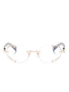 Balmain Eyewear lunettes de vue à monture ronde - Or