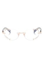 Balmain Eyewear lunettes de vue à monture ronde - Or - thumbnail