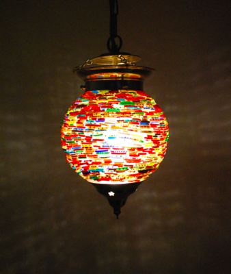 Hanglamp bol Dunia multi colour 15cm