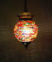 Hanglamp bol Dunia multi colour 15cm