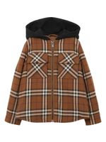 Burberry Kids veste à motif carreaux Vintage - Marron